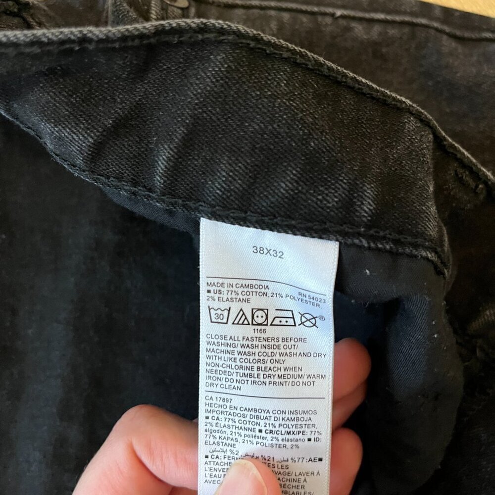 Mens Old Navy Black Slim Jeans - 38x32 - Picture 8 of 8